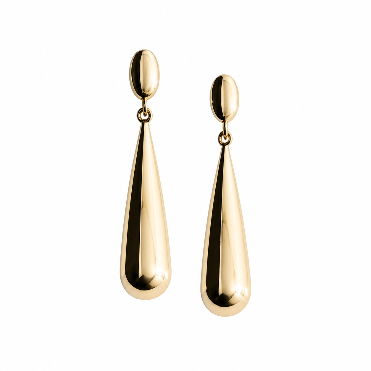 Sculptural Gold Drop Earrings