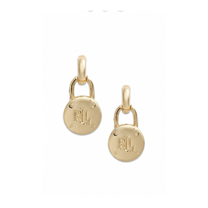 Gold Pendant Earrings