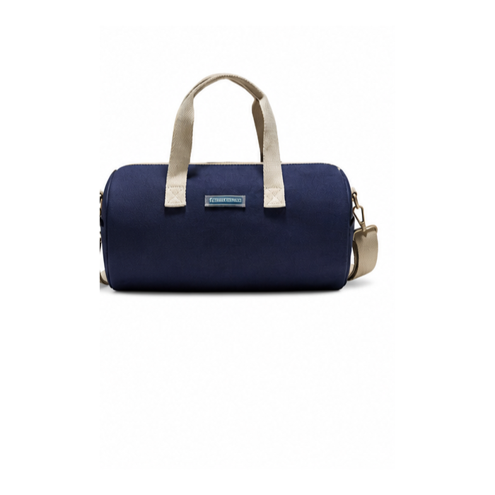 Navy Barrel Bag