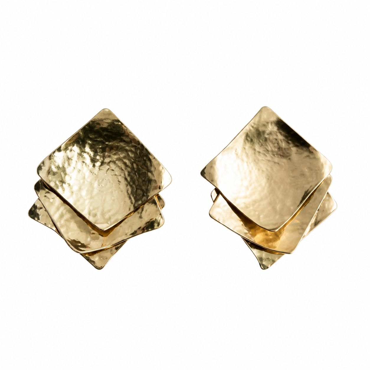 Square Textured Earrings